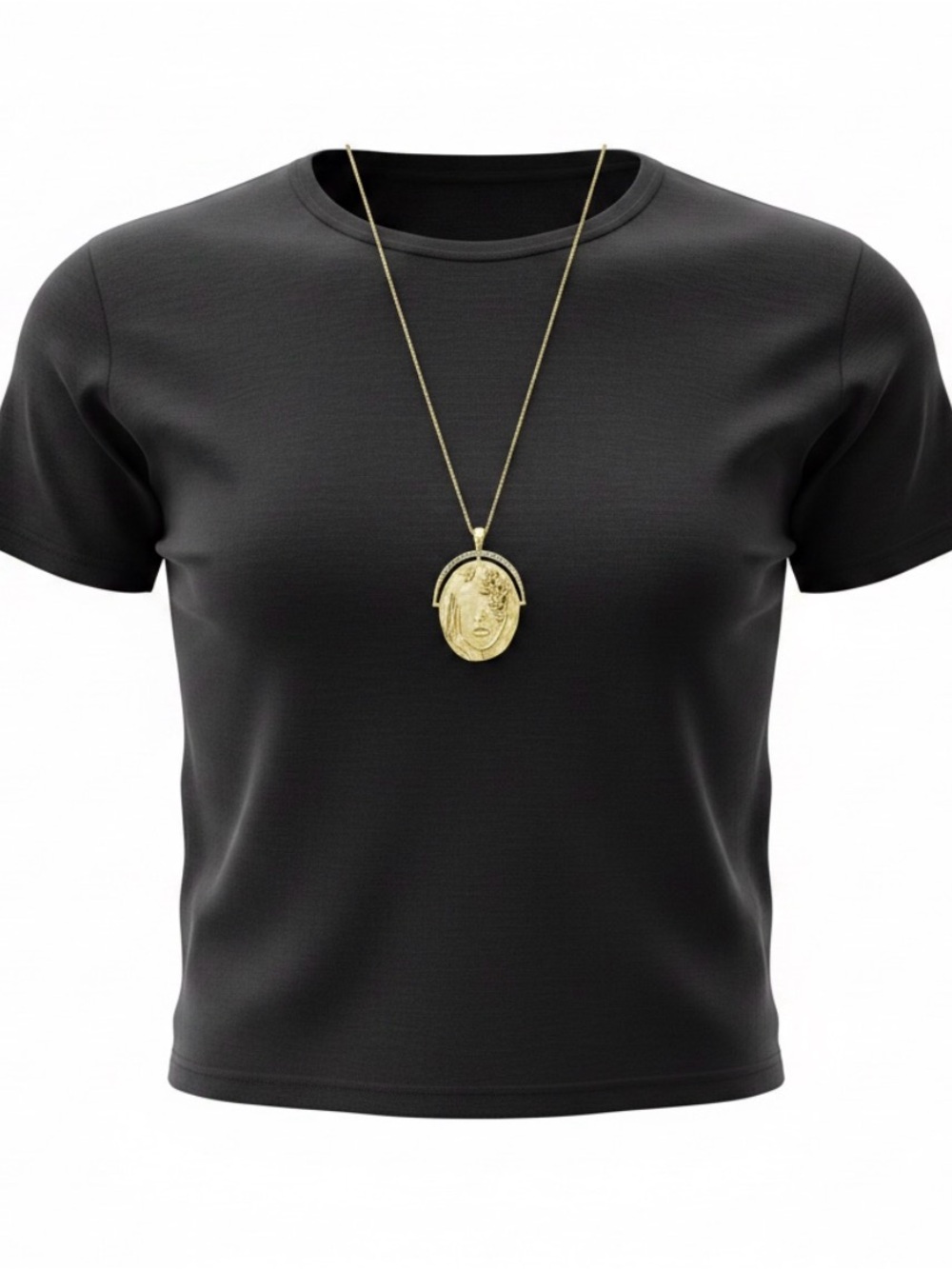 Mermaid Gold Plated Pendant Adjustable Chain